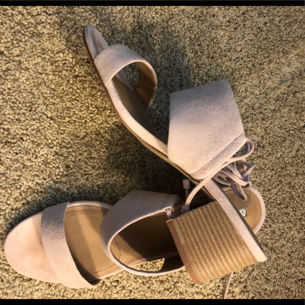 Tahari Block Heel with ankle laces